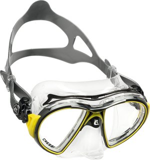 TSK Shop ABC Masken Cressi Air Mask Sil. Crystal Schwarz / Gelb