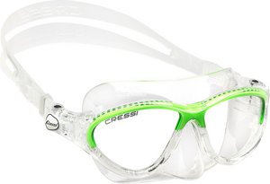 TSK Shop Freizeit Kindersortiment Cressi Moon Kid Mask Transparent / Lime